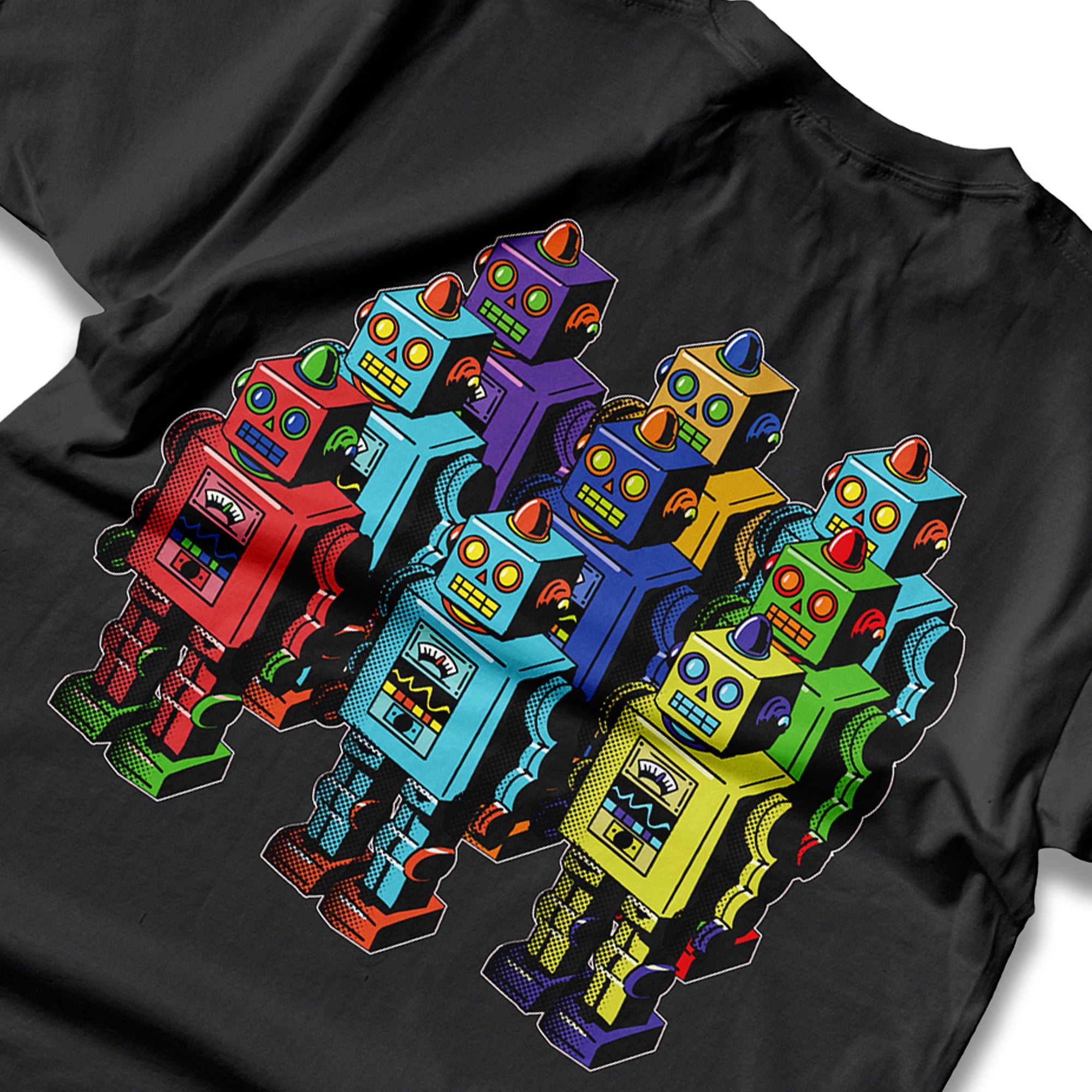 Robot Army Tee from Clothing Dioxide - Unisex Black T-shirts, designed to be different.