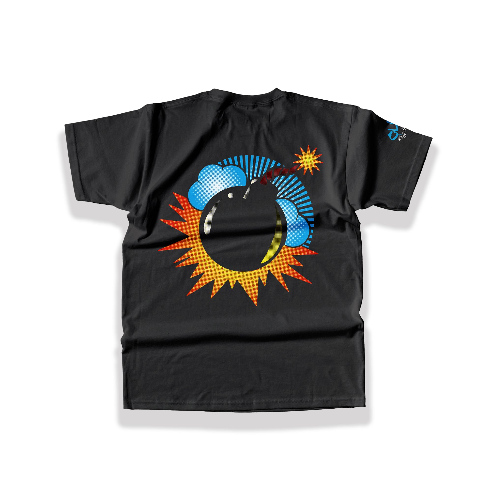 Bomb graphic tee from Clothing Dioxide. Intergalactic retro design on heavyweight unisex t-shirts - UK