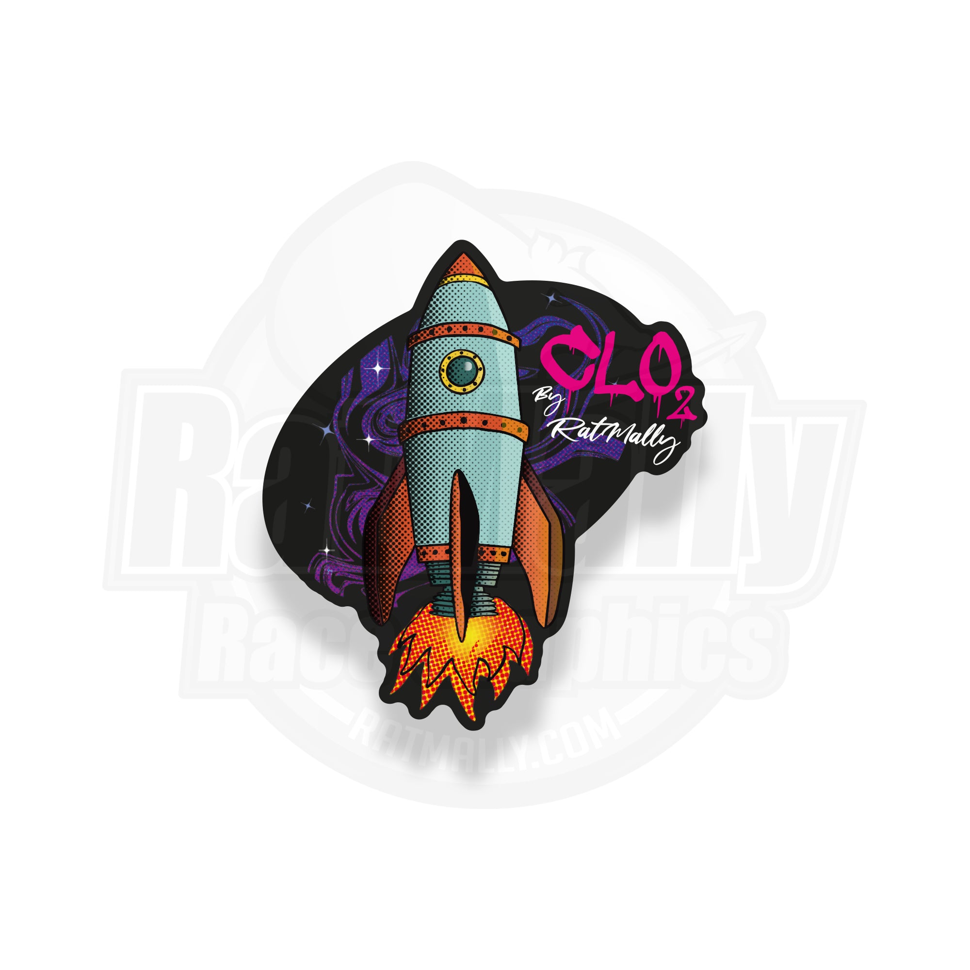 Rocket Stickers (Pack of 2) - Clothing Dioxide, UK