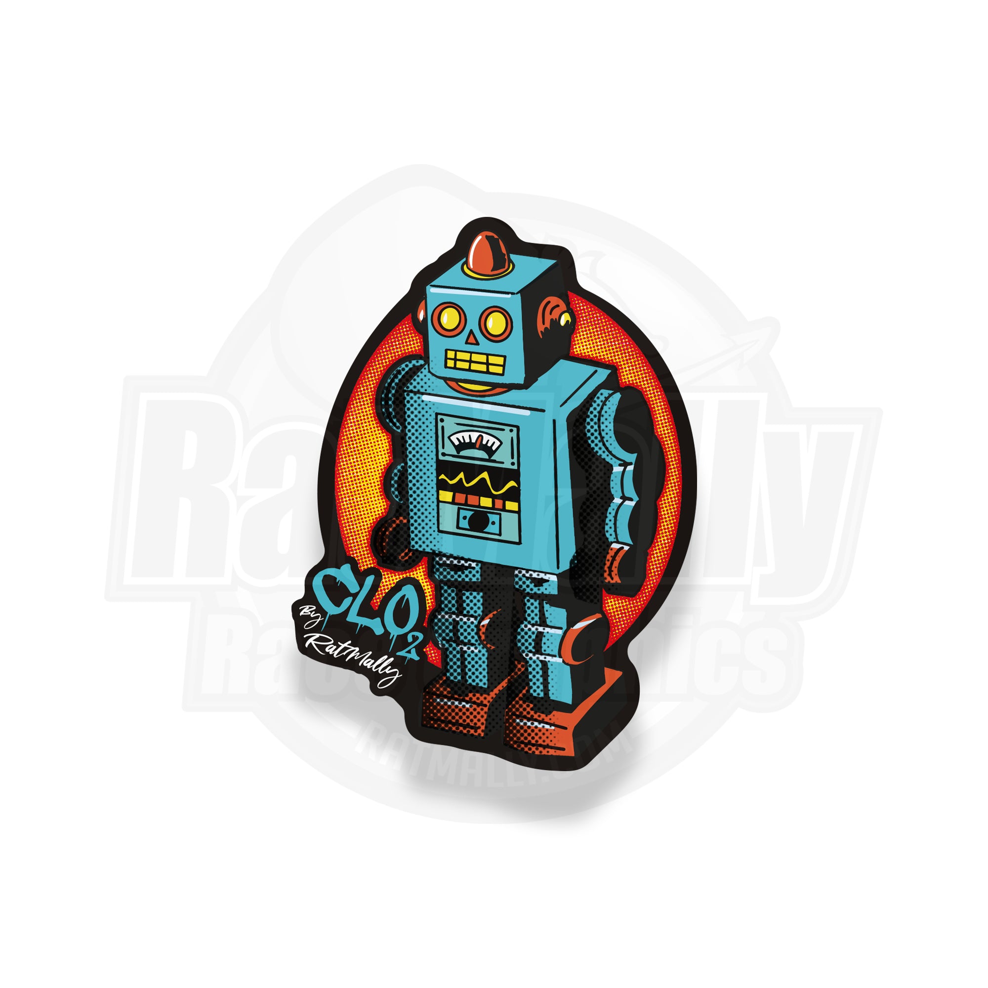 Robot Stickers (pack of 2) from Clothing Dioxide