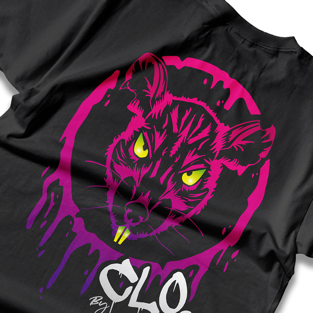 The Dripping Rat Signature Black Tee from Clothing Dioxide. Quality graphoc T-Shirts that dare to be different