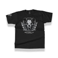 Clothing Dioxide premium black heavyweight streetwear t-shirt showcasing the detailed monochrome skeletal rat head front graphic print