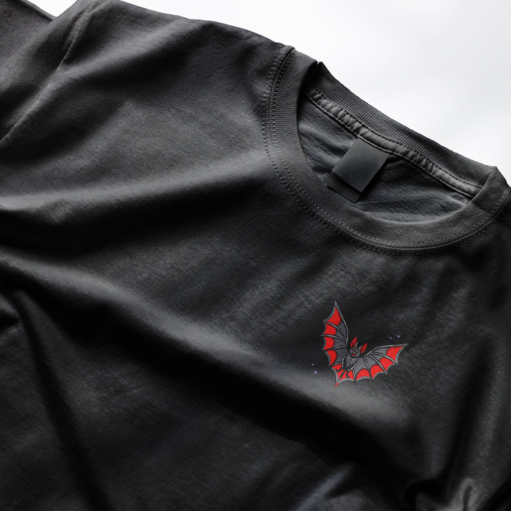 Bat Tee close up from Clothing Dioxide