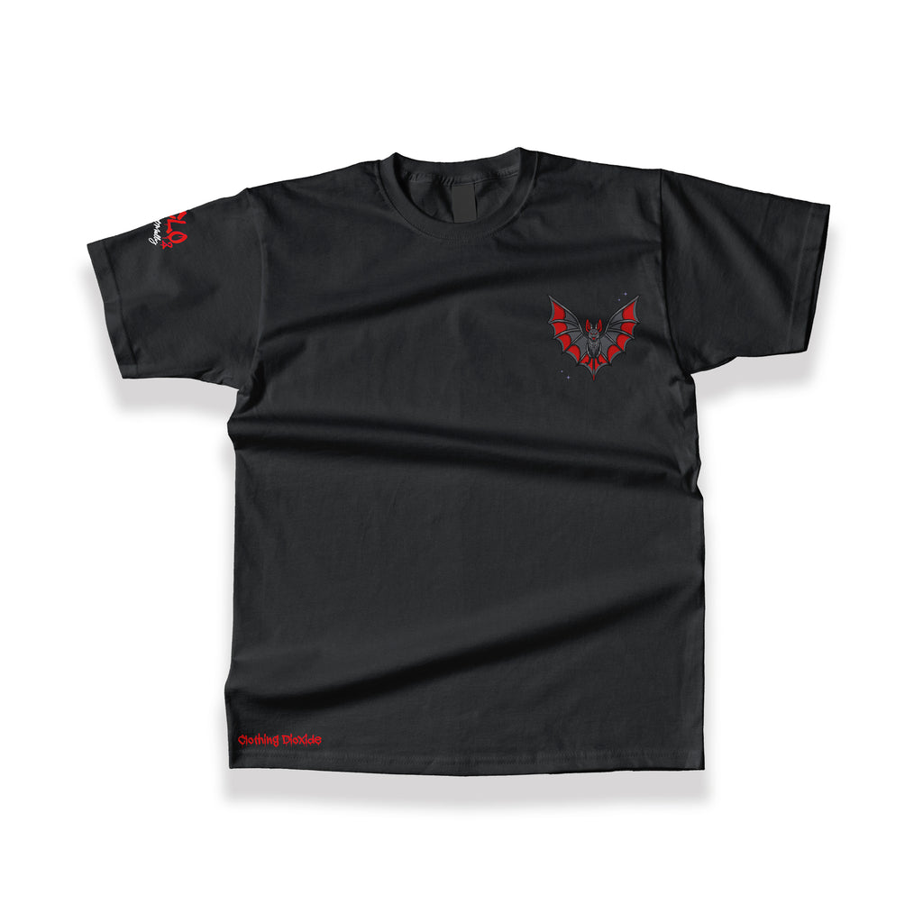 Bat Tee - our classic retro designed t-shirt style from Clothing Dioxide. Urban designs made fore life.